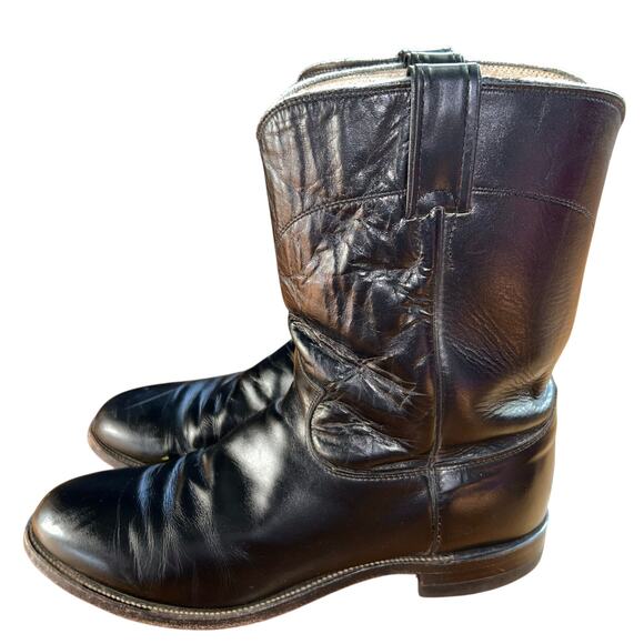 Justin 3133 Jackson Kipskin Cowboy Western Leather Roper Mens Boots Size 12 D - Picture 4 of 8